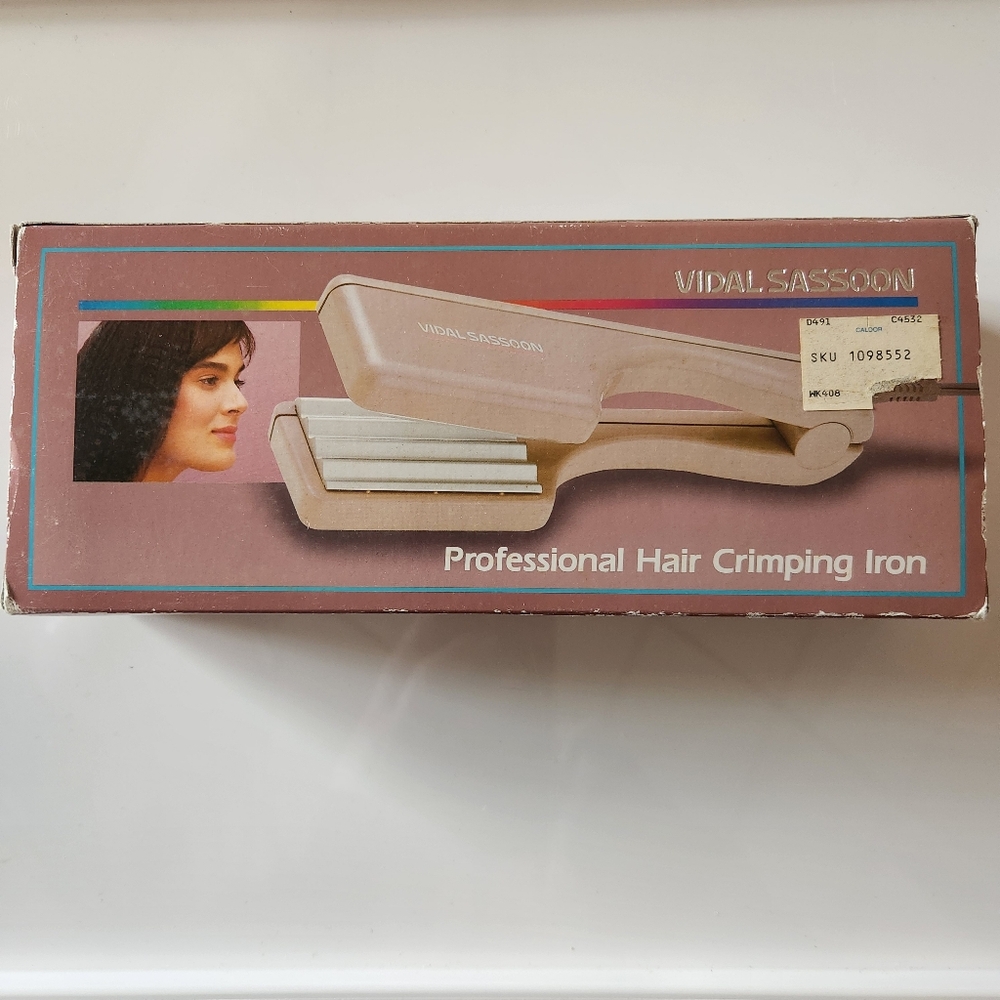 Vintage 80s Vidal Sassoon Hair Crimper NIB
